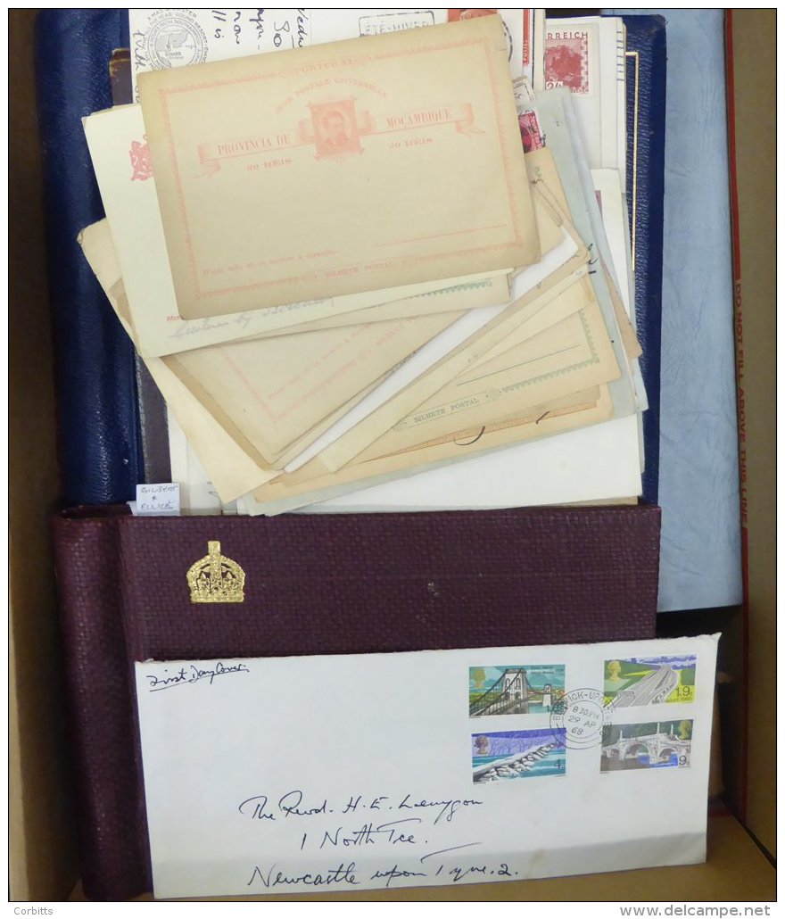 MISCELLANEOUS ACCUMULATION In Carton Incl. 1946 Victory Omnibus M Stamps In Album, British Commonwealth In Two Albums, C - Autres & Non Classés