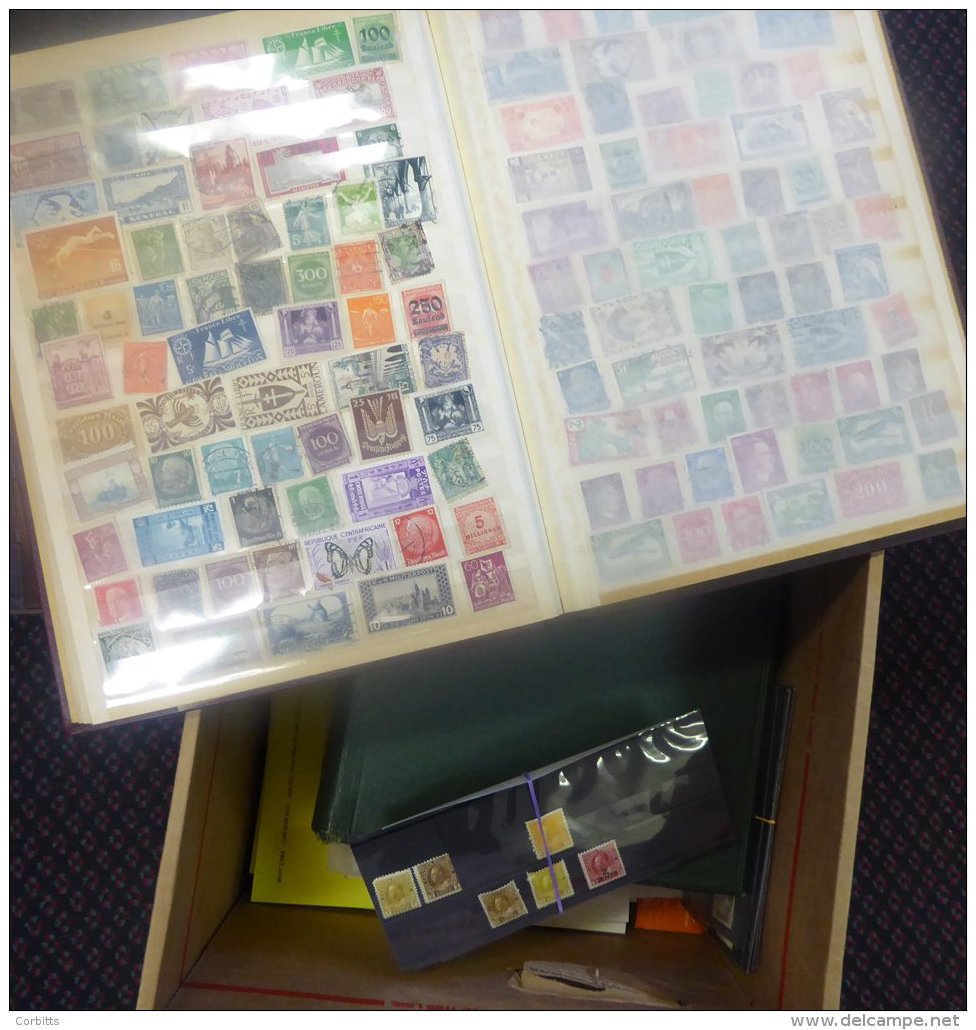 ACCUMULATION In Carton Incl. British Empire Collection Housed In Vol 1 Imperial Album (remaindered), Various World Stamp - Autres & Non Classés