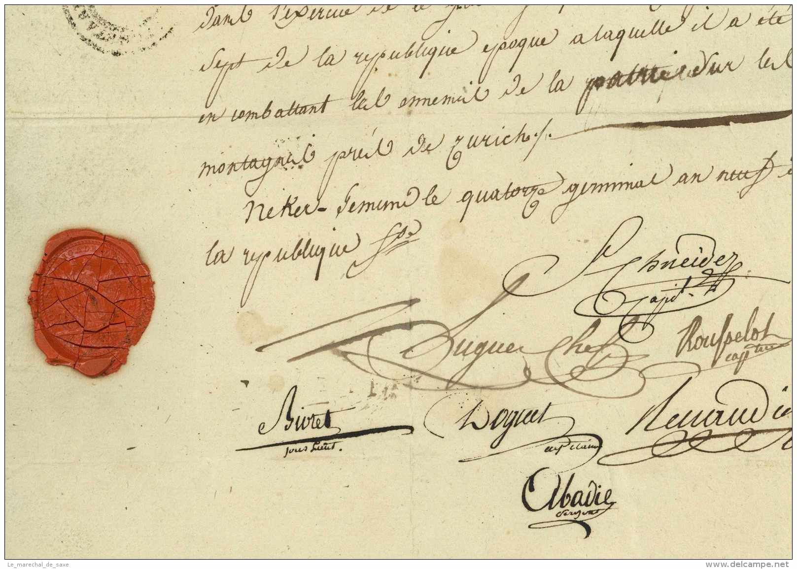 50e DEMI-BRIGADE - Certificat De Mort - NECKARGEMÜND 1801 - Etienne HUGUES - ZURICH Suisse Zürich - Historische Dokumente