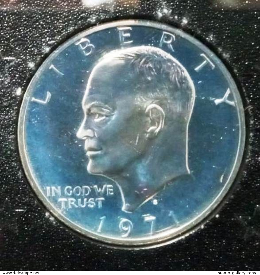 Eisenhower  Moneta Commemorativa Da 1 Dollaro D'argento Stati Uniti 1971, Qualità Proof, Dedicata A Eisenhower, Zecca S. - 1971-1978: Eisenhower