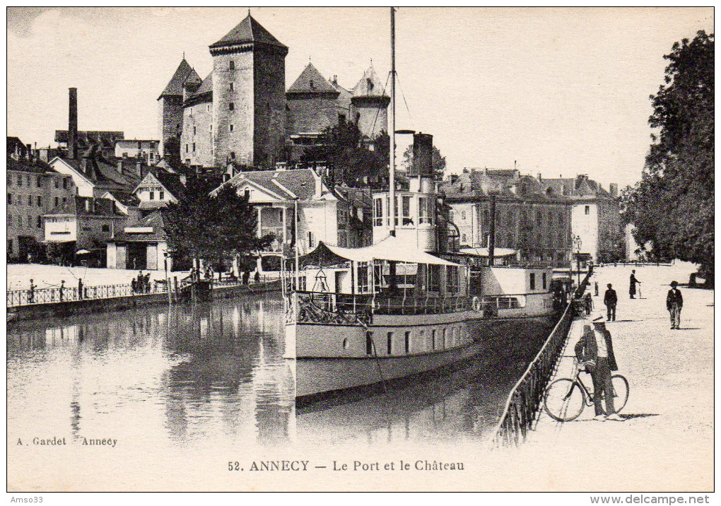 1549. CPA 74 ANNECY. LE PORT ET LE CHATEAU - Annecy