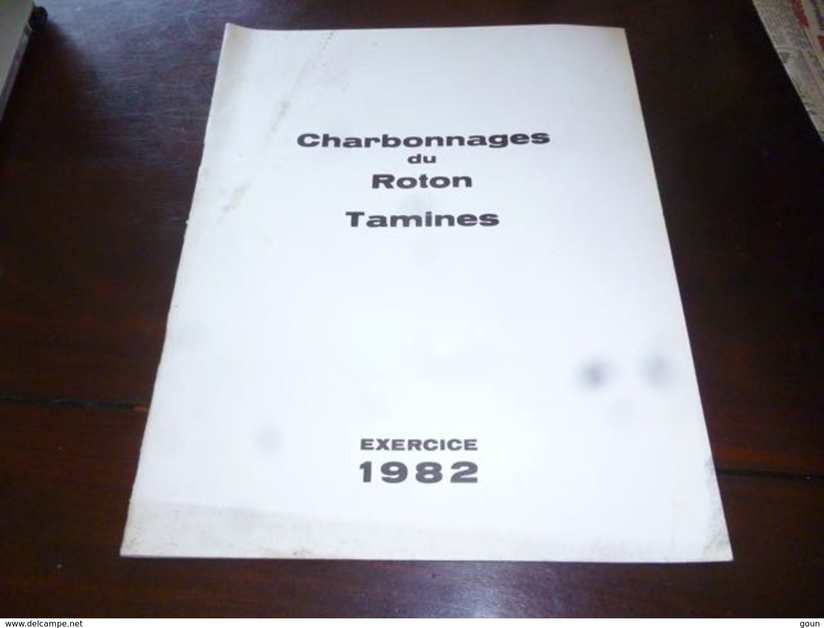 CB1LC157  Charbonnages Du Roton Tamines Rapport De L'exervice 1982 - Farciennes Et Oignies Aiseau - Autres & Non Classés