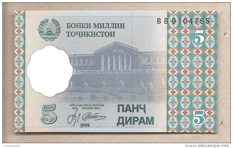 Tagikistan - Banconota Non Circolata FDS Da 5 Dirams - 1999/2000 - Tadzjikistan