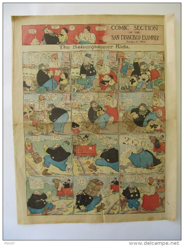 Comic Section Of The San Francisco Examiner 1914 - 4 Pages - Katzenjammer Kids, Opper, Manus, Outcault - 1897 - 1937: Edad De Plata