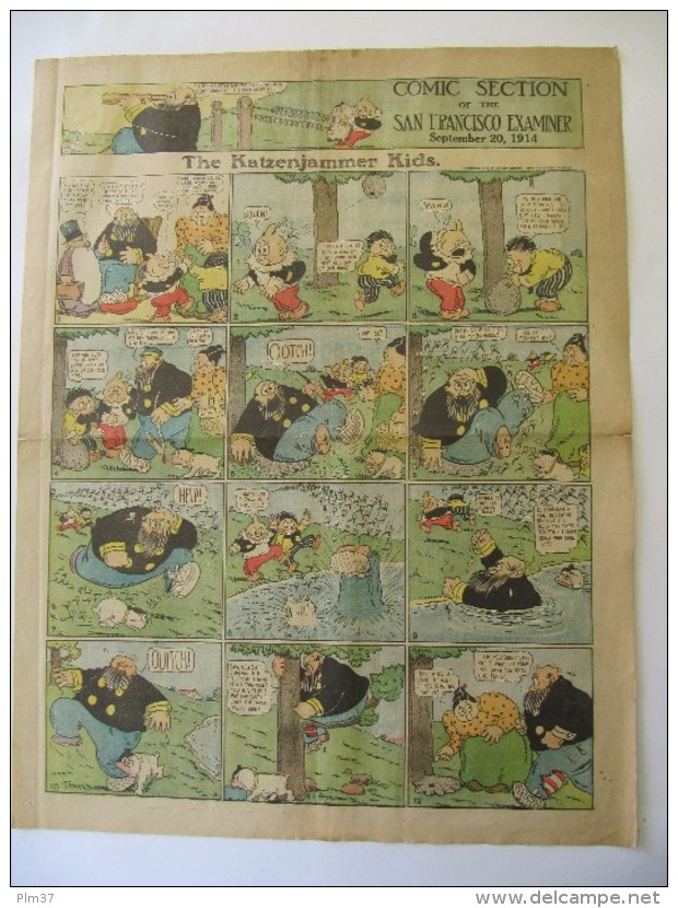 Comic Section Of The San Francisco Examiner 1914 - 4 Pages - Katzenjammer Kids, Opper, Manus, Outcault - 1897 - 1937: Edad De Plata