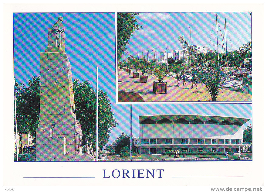 CPM LORIENT - Le Monument Aux Morts Et Le Palais Des Congrès, Le Port De Plaisance - Lorient