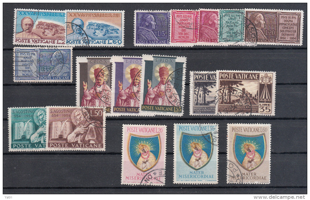 Vaticano - 1954 - Annata Completa | Complete Year Set (annullati) - Annate Complete