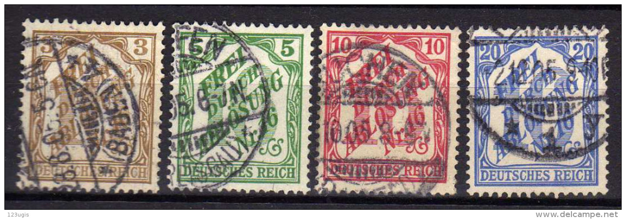 DR Dienstmarken 1905, Mi D 10-13, Gestempelt [210516VII] - Dienstmarken