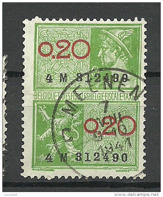 BELGIEN Belgium Revenue Fiscal Tax Steuermarke O 1941 - Marken