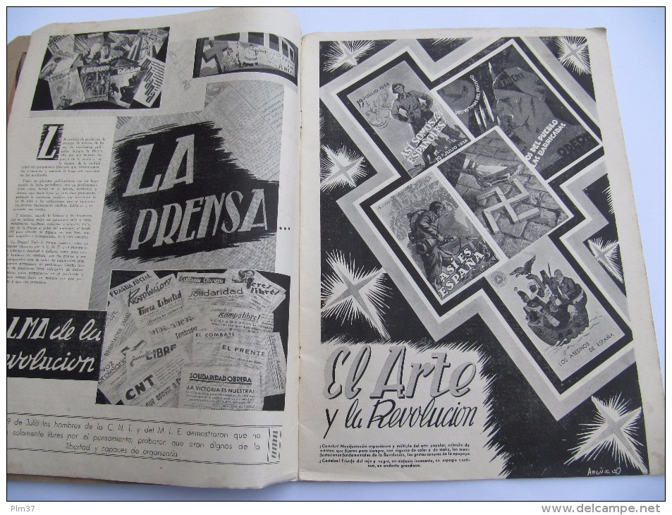 Libro De Oro De La REVOLUCION ESPANOLA  1936-1946 - Editado Por El MLE- CNT En Francia - Recht En Politiek