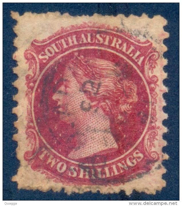 South Australia 1870. 2sh Carmine (p11½x10 - Large Star). SG110. - Gebraucht