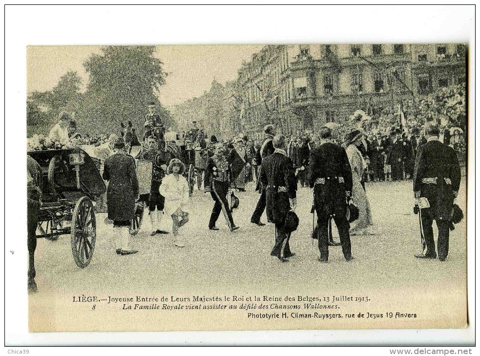 17156  -  LIège  -  Joyeuse Entrée De Leurs Majestés Le Roi Et La Reine Des Belges, 13 Juillet 1913 - Receptions