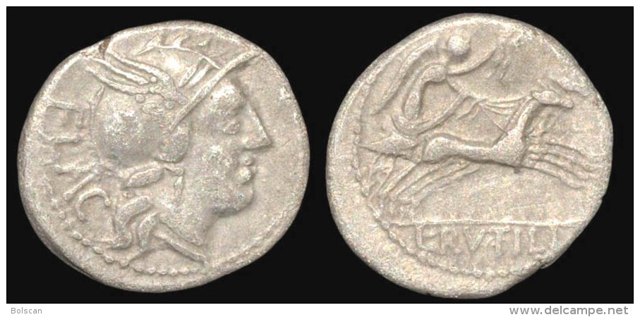 Roman Republic - Silver Denarius, L.Rutilius Flaccus-Roma, 77 BC - República (-280 / -27)