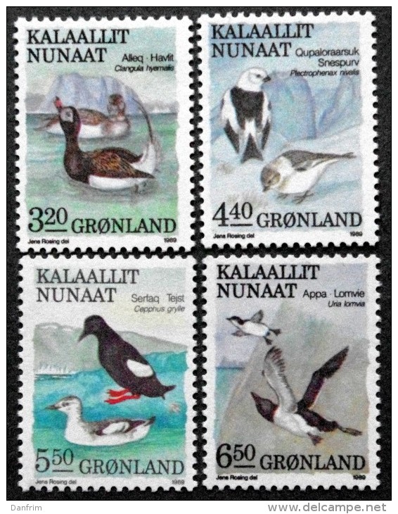 Greenland 1989 Birds   MiNr.191-194  MNH (**)  ( Lot  F 1392) - Ungebraucht