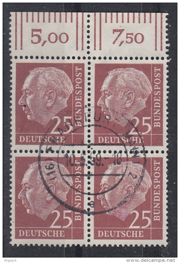 Bund Minr.186 OR 4er Block Gestempelt - Used Stamps