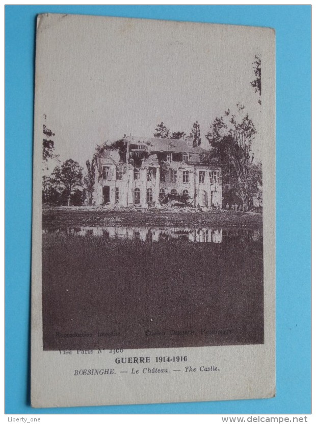 BOESINGHE Le Château - The Castle GUERRE 1914 - 1916 ( Visé N° 2306 ) Anno 1916 ( Zie Foto Voor Details ) ! - Ieper