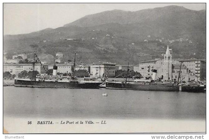 CPA Carte Ancienne 9 X 14 Corse Corsica BASTIA Non Circulé - Bastia