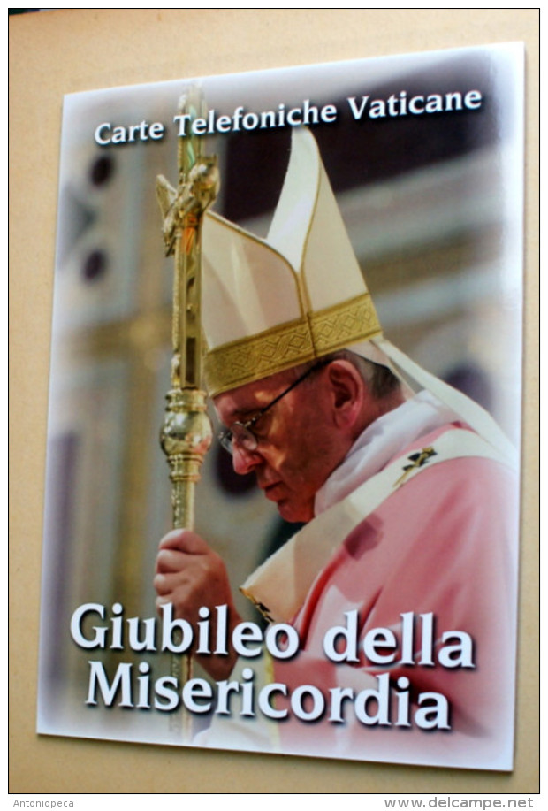 VATICANO 2016 - OFFICIAL FOLDER TELEPHONE CARDS  "GIUBILEO  DELA MISERICORDIA 2016" - Vatican