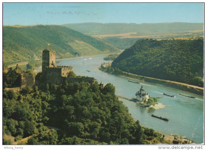 Kaub - Burg Gutenfels Bei Kaub Am Rhein Mit Der Pfalz - Kaub