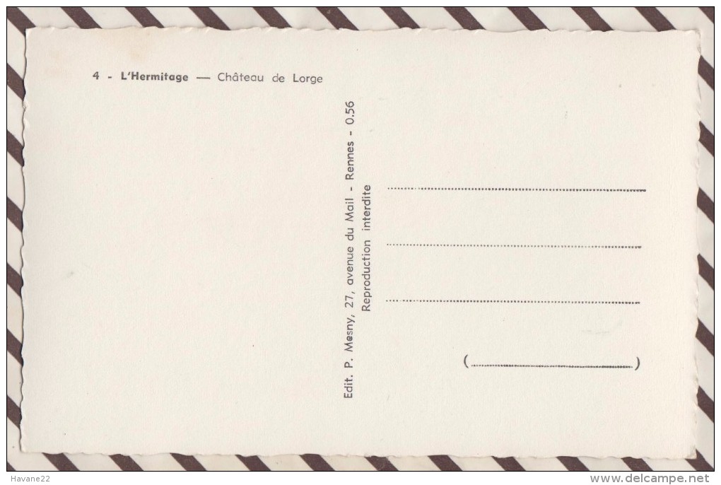 6AI2279 L'HERMITAGE CHATEAU DE LORGE  2 SCANS - Autres & Non Classés