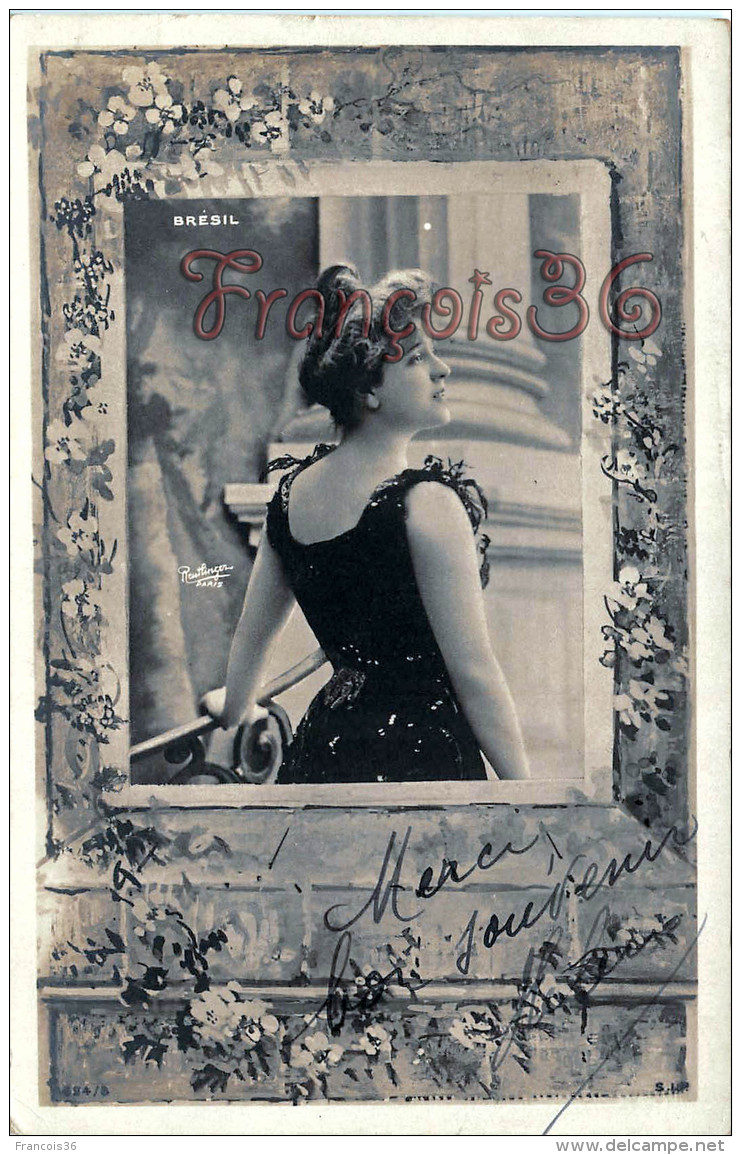 Jolie Fille /young Lady - Jeune Femme Artiste BRESIL Par Reutlinger / Théatre  Paris 1904 - Artiesten