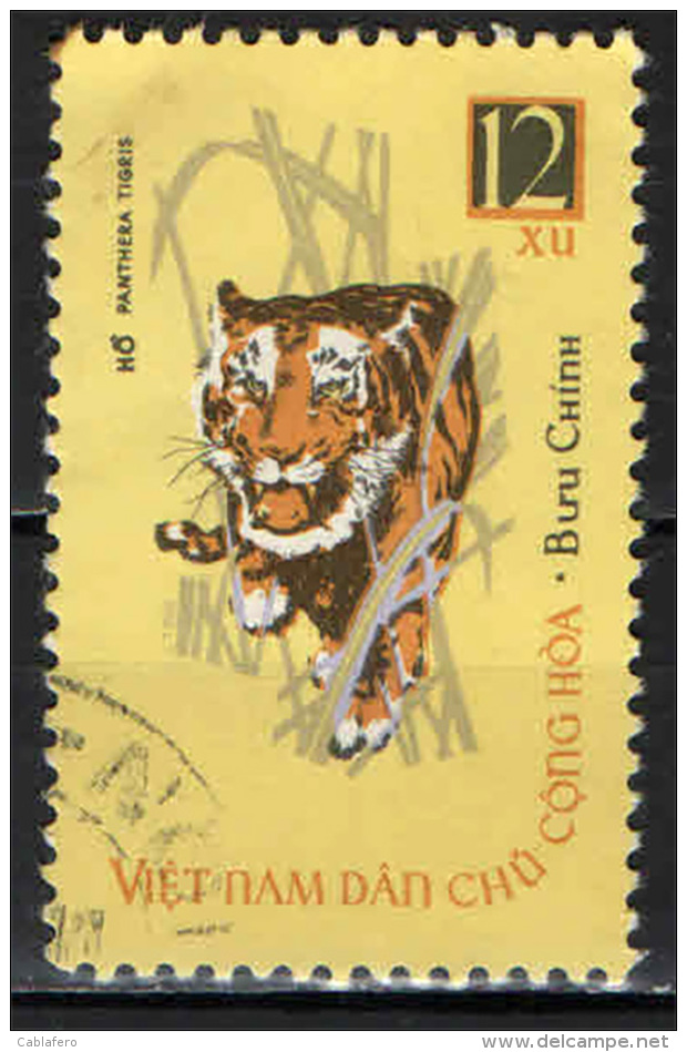 VIETNAM DEL NORD - 1964 - TIGRE - TIGER - USATO - Vietnam