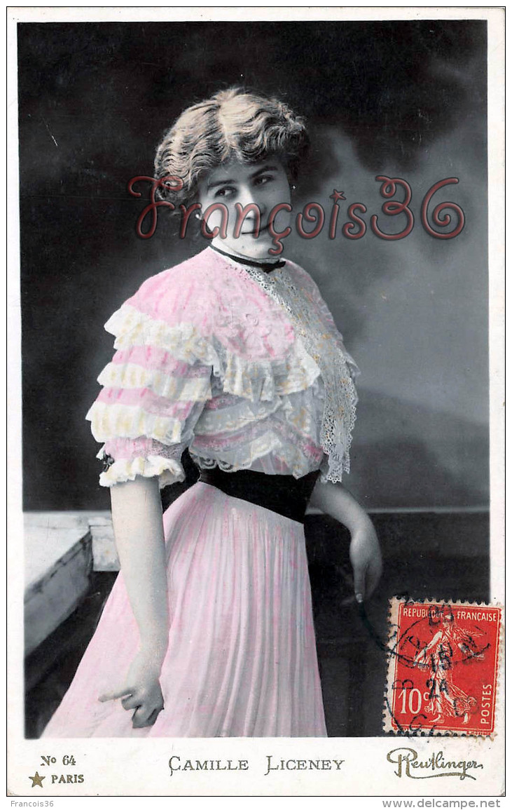 CPA Jolie Fille / Frau / Lady - Jeune Femme Artiste Camille Liceney / Reutlinger Théatre  Paris 1904 - Artiesten