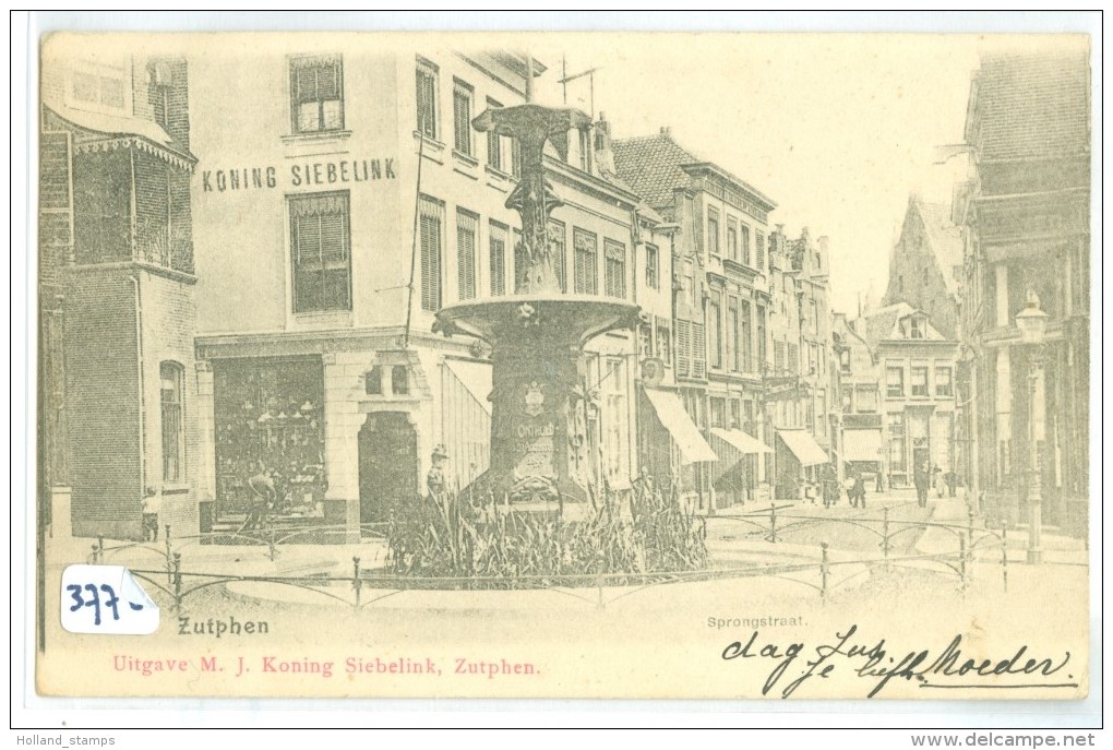 ZUTPHEN * SPRONGSTRAAT  * ANSICHTKAART * CPA * GELOPEN IN 1904 VAN MAASTRICHT NAAR 's-HERTOGENBOSCH (3776) - Nunspeet