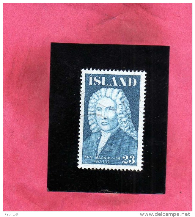 ISLANDA ICELAND ISLANDE 1975 Famous Icelanders Arni Magnusson 1663-1730 FAMOSI ISLANDESI Kr 23 23k USATO USED OBLITERE´ - Usati