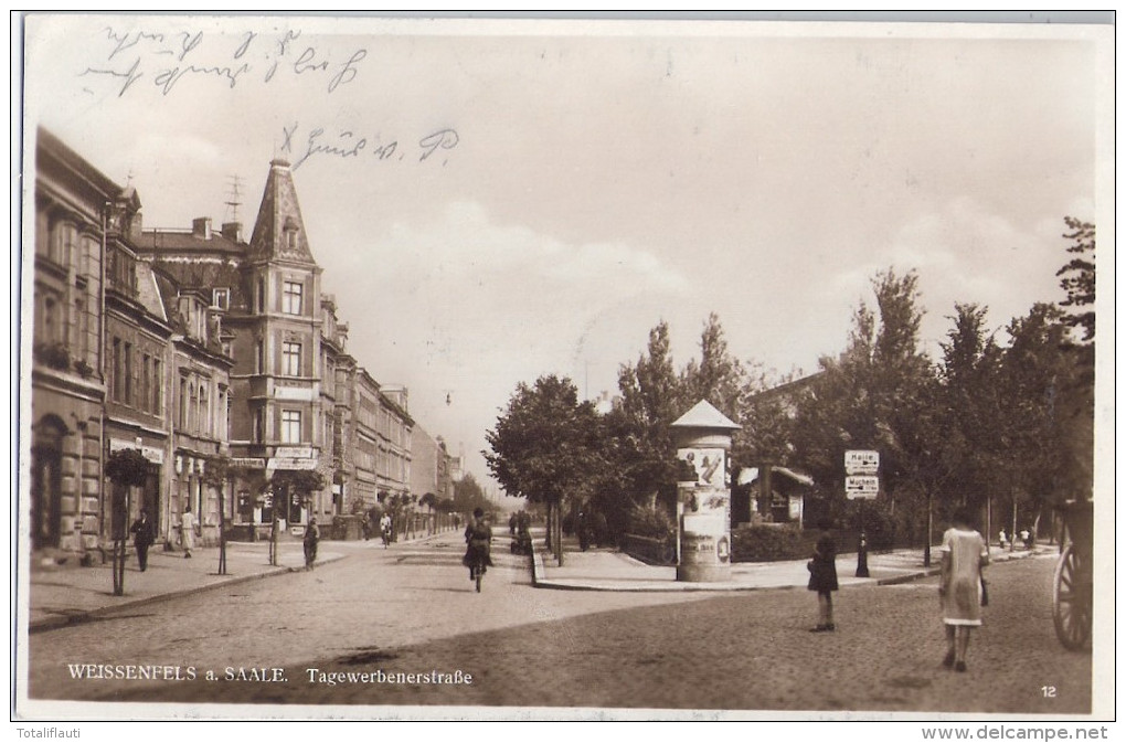 WEISSENFELS Tagewerbenerstr Colonialwaren Delikatessen Albert Hat.. Kaffeerösterei 13.8.1923 Gelaufen - Weissenfels