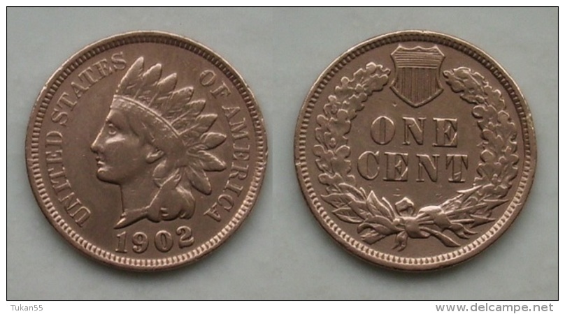 USA 1 Cent 1902 Indian Head Schön !     (H54) - 1859-1909: Indian Head