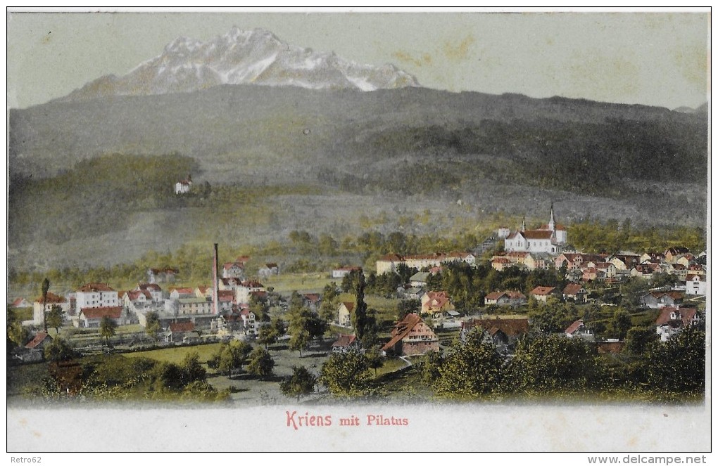 KRIENS  &#8594; Generalansicht Mit Pilatus 1907 - Kriens