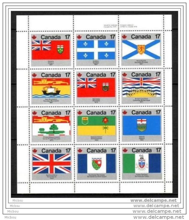 Canada, 1979, #821-832, Drapeaux Des Provinces Canadiennes, Drapeau, Flag - Stamps