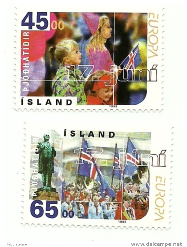 1998 - Islanda 843/44 Europa ---- - Ongebruikt