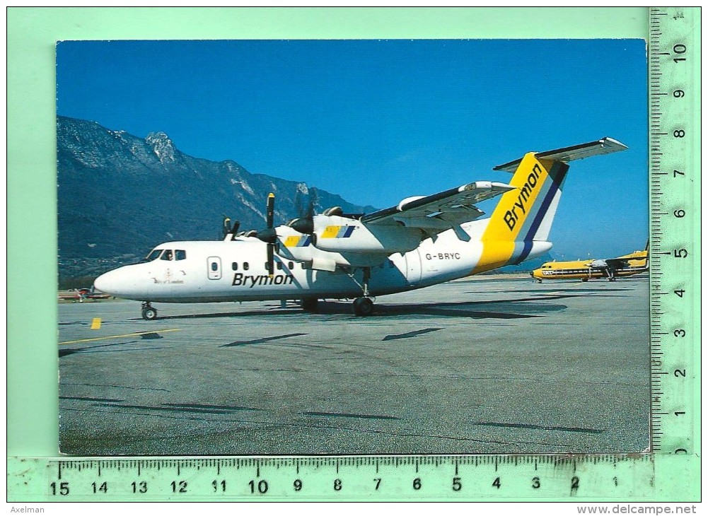 CPM, AVION: Brymon Airways, DHC DASH 7  Sur La Piste De Chambery - 1946-....: Moderne