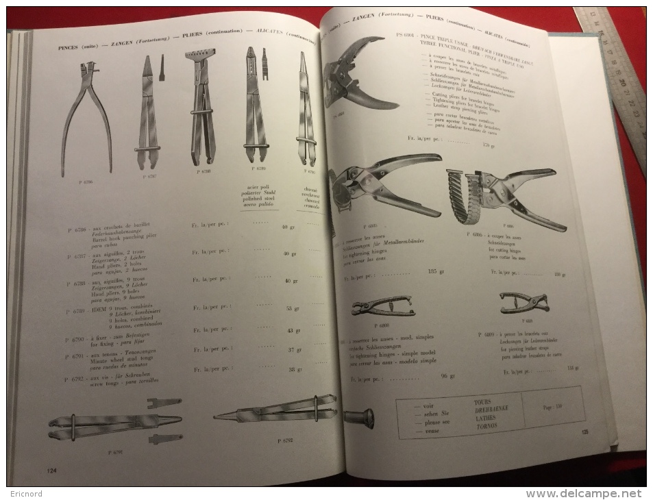 AMSA -Catalogue D'outillages Pour L'horlogerie - 1965 - Etablissement Moynet - Horloges