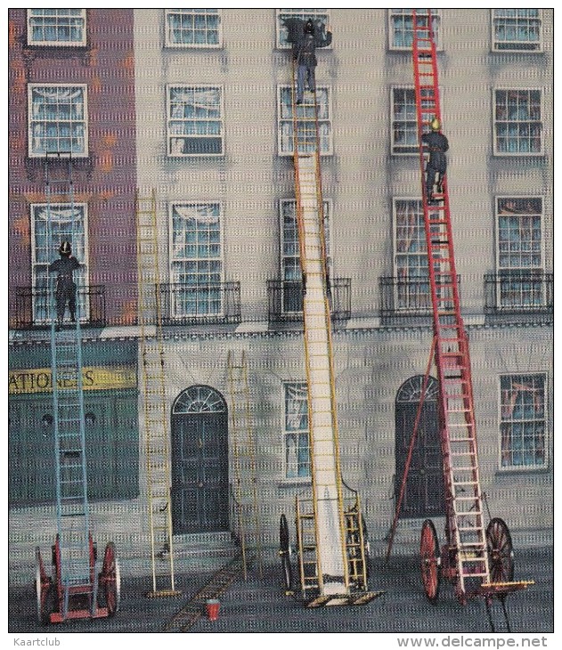 FIRE ESCAPE MODELS ;  A.Wivell´s Extending Ladder, & Fly-ladder 1836 & Shand´s Lattice-girder Extending Escape 1880 - Brandweer