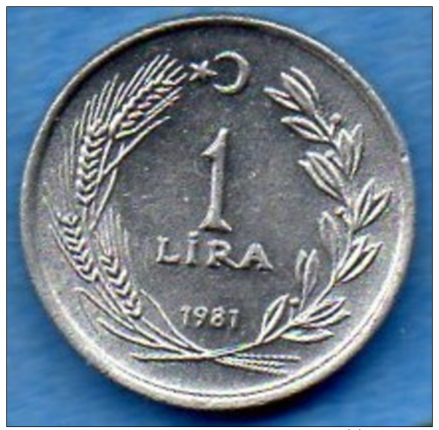 A/  TURQUIE / TURKEY  1  Lira 1981  KM# 943 - Turquie