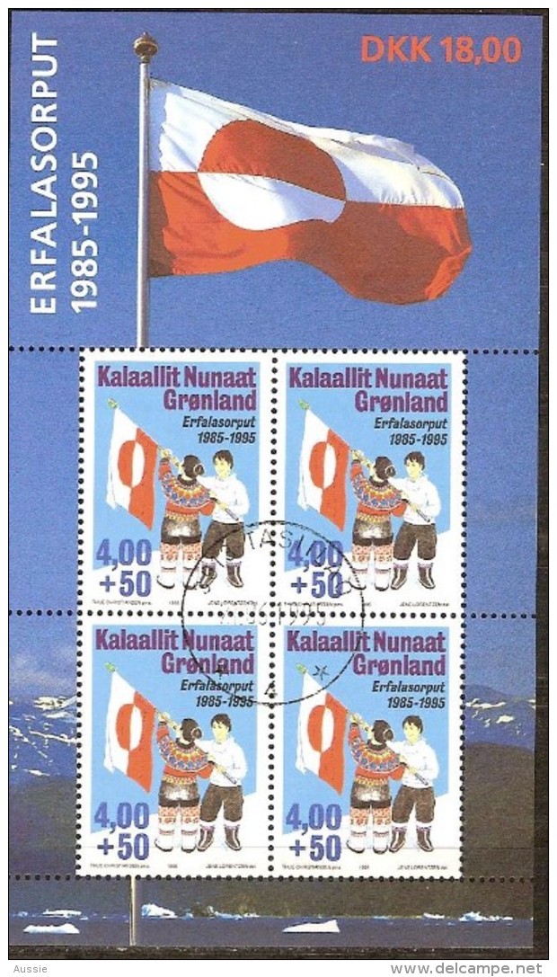 Groenland Gröenlande 1995 Yvertn° Bloc 9 (°) Used Oblitéré Cote 22 Euro Drapeau Vlag - Blocks & Sheetlets