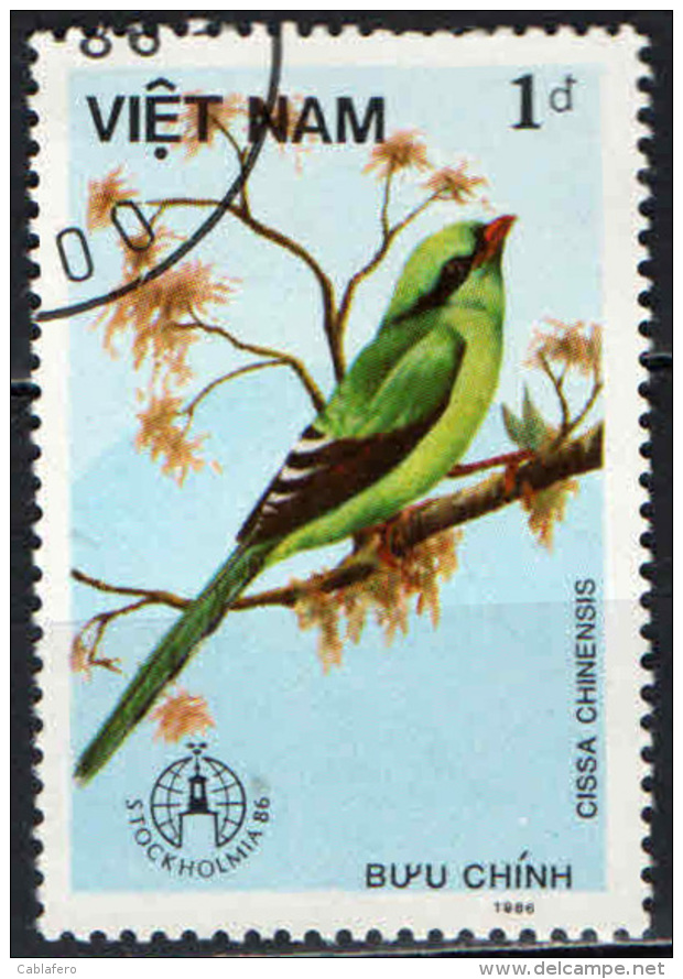 VIETNAM - 1986 - UCCELLO - BIRD - USATO - Vietnam