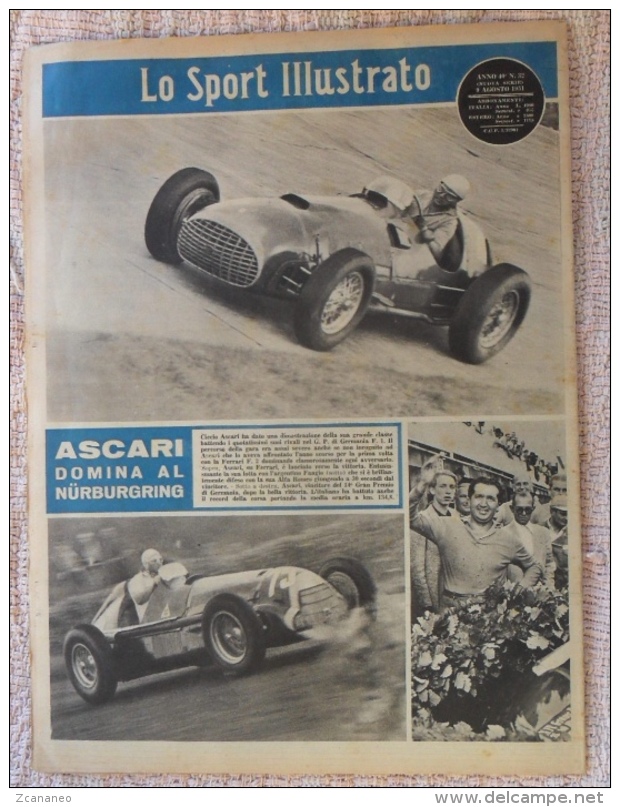 LO SPORT ILLUSTRATO DEL 9-8-1951 FRA GINO E ALFREDO CHIUSA LA POLEMICA ? - - Sport