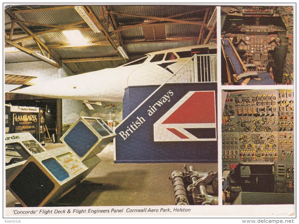 'CONCORDE'  Flight Deck & Flight Engineers Panel - Cornwall Aero Park, Helston (U.K.) - British Airways - 1946-....: Era Moderna