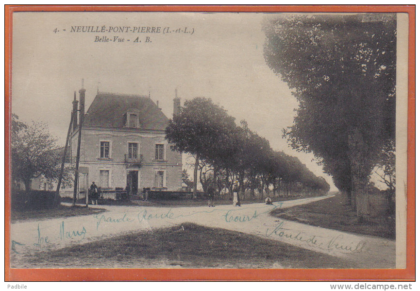 Carte Postale 37. Neuillé-Pont-Pierre  Belle-Vue  Trés Beau Plan - Neuillé-Pont-Pierre