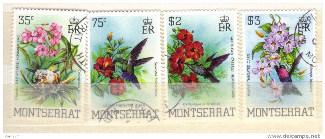 XP323 - MONTSERRAT , La Serie Completa Usata N. 517/520 . Birds - Montserrat