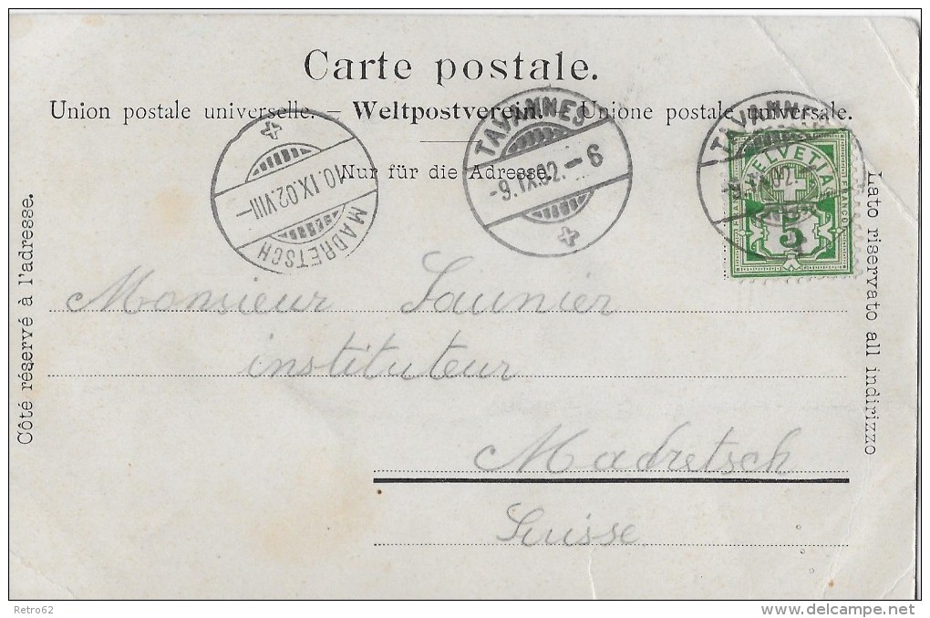 TAVANNES  &#8594; Tavannes Vu De Pierre-Pertuis 1902 - Tavannes