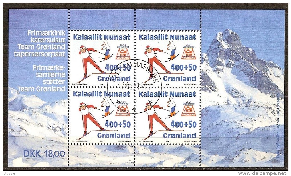 Groenland Greenland 1993 Yvertn° Bloc 5 (°) Used Oblitéré Sport Cote 25 Euro - Blocks & Sheetlets
