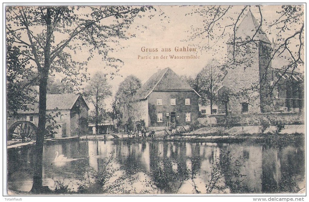 GAHLEN Gem Schermbeck Kr Wesel Partie An Wassermühle Mill Molen Moulin 15.6.1921 Gelaufen - Wesel