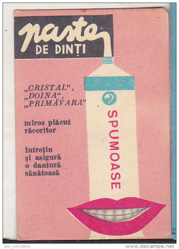 Romanian Small Calendar - 1967 - Toothpaste - Tamaño Pequeño : 1961-70