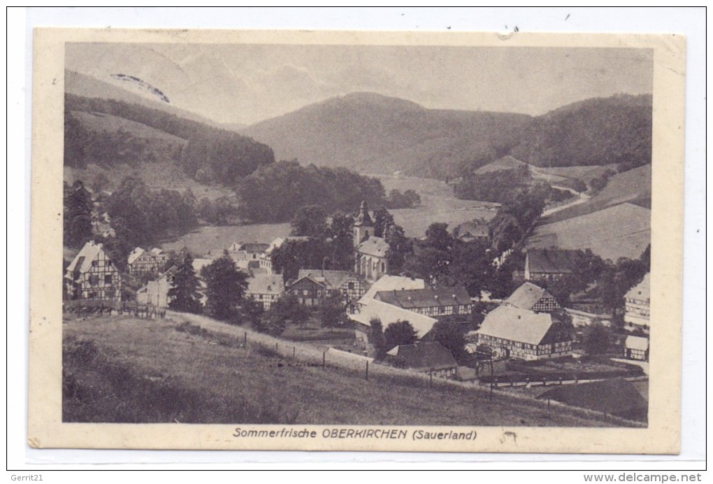 5948 SCHMALLENBERG - OBERKIRCHEN, Ortsansicht, 1930 - Olpe