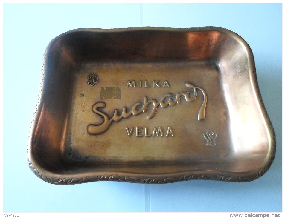 COUPELLE RECTANGULAIRE PUBLICITAIRE MILKA SUCHARD VELMA  ***  ETAT SUPERBE A   SAISIR ***** - Chocolat